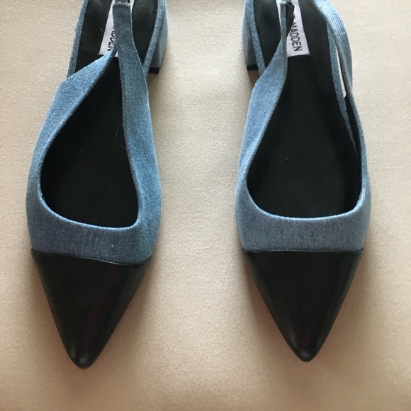 Steve Madden Shoes - Steve Madden sling back capped denim flats